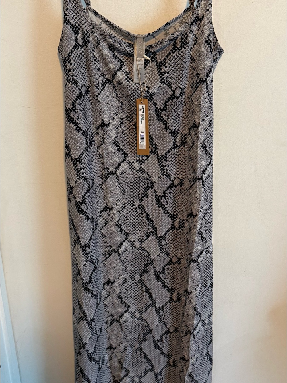 SKIMS Snakeskin Madi Dress in Gray and Black
